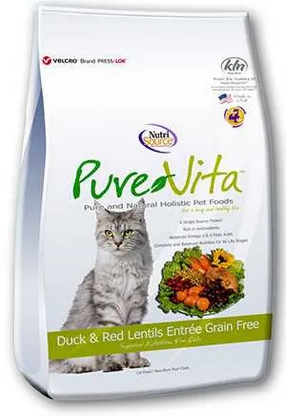 2.2 Lb Nutrisource Pure  Grain Free Duck & Lentils Cat Food - Health/First Aid